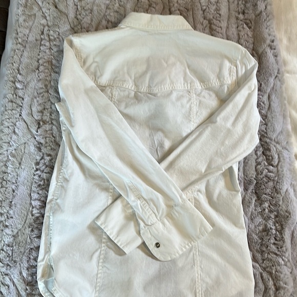 J Crew Western Chambray Shirt in White - Picture 3 of 6